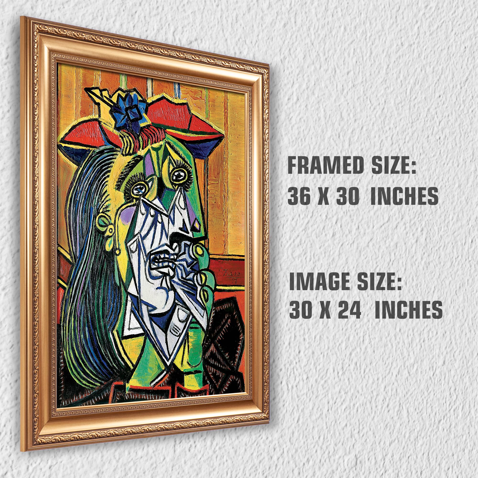 Amazon.com: The Weeping Woman by Pablo Picasso Framed Size:30x36